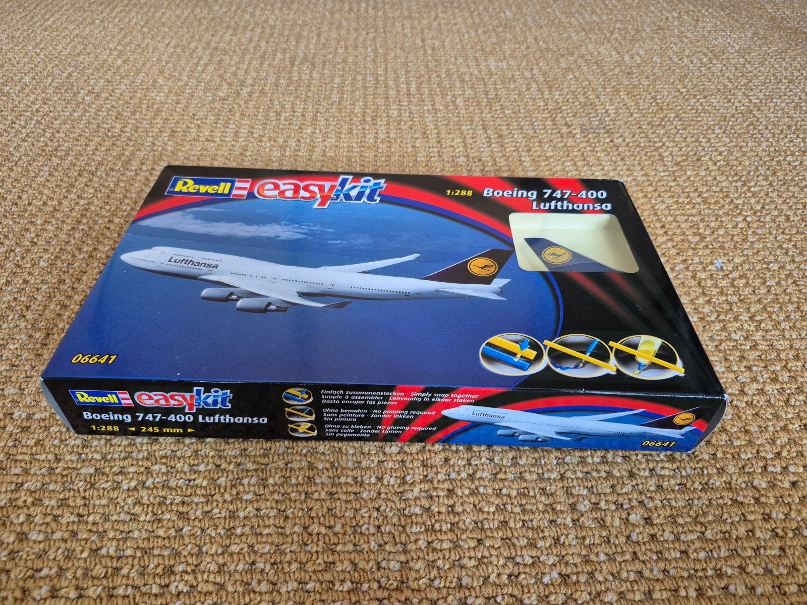 Revell Easykit Boeing 747-400 Lufthansa Modelbouw, Ophalen, 1:200 of kleiner, Revell, Nieuw