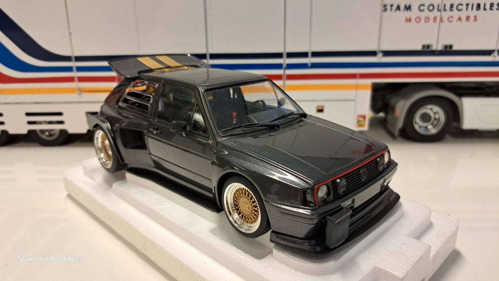 Minichamps Volkswagen Golf 2 JP Perf. Thunderbunny Fin PROTO, Hobby en Vrije tijd, Modelauto's | 1:18, Auto, Ophalen of Verzenden