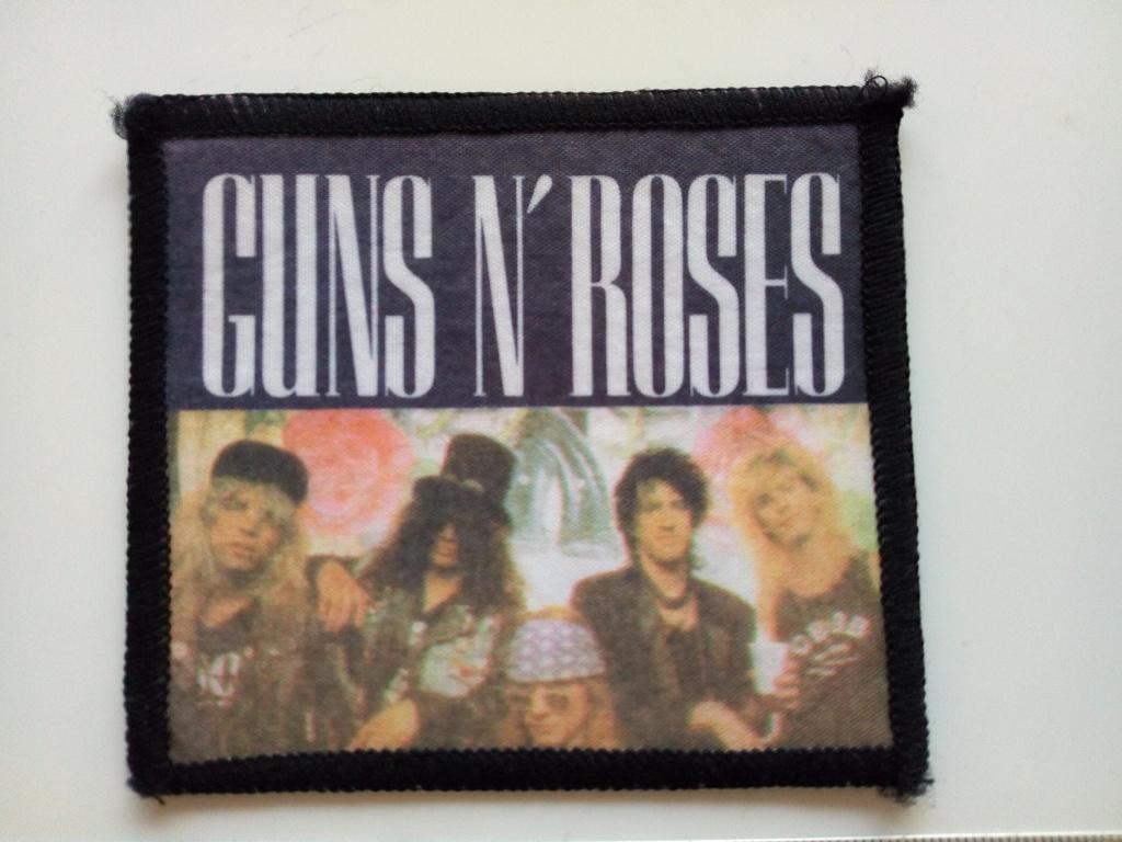 Guns N' Roses mooie oude vintage  80's printed patch 35, Verzenden, Nieuw, Kleding