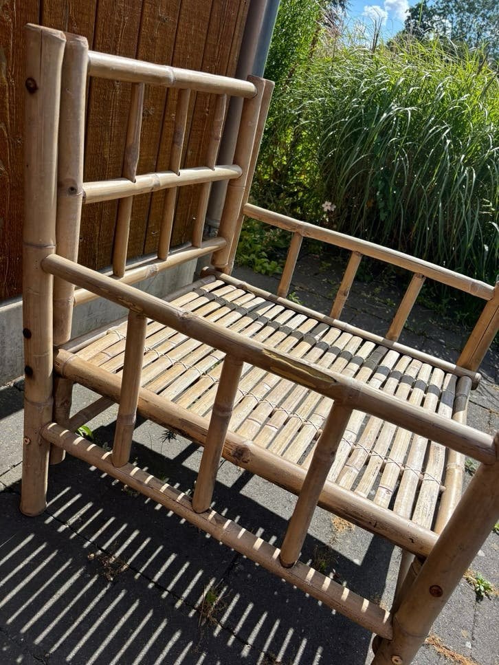 Bamboe buitenfauteuil Xenos, Ophalen, Gebruikt, Overige materialen