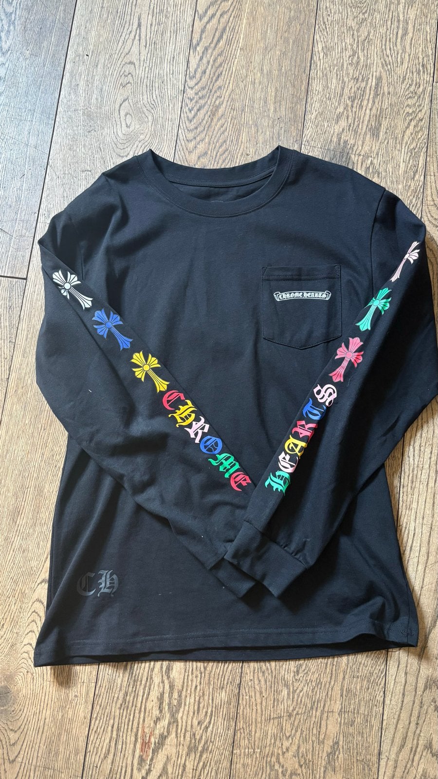 Chrome Hearts Multicolor Cross Longsleeve Zwart, Verzenden, Zo goed als nieuw, Maat 48/50 (M), Zwart