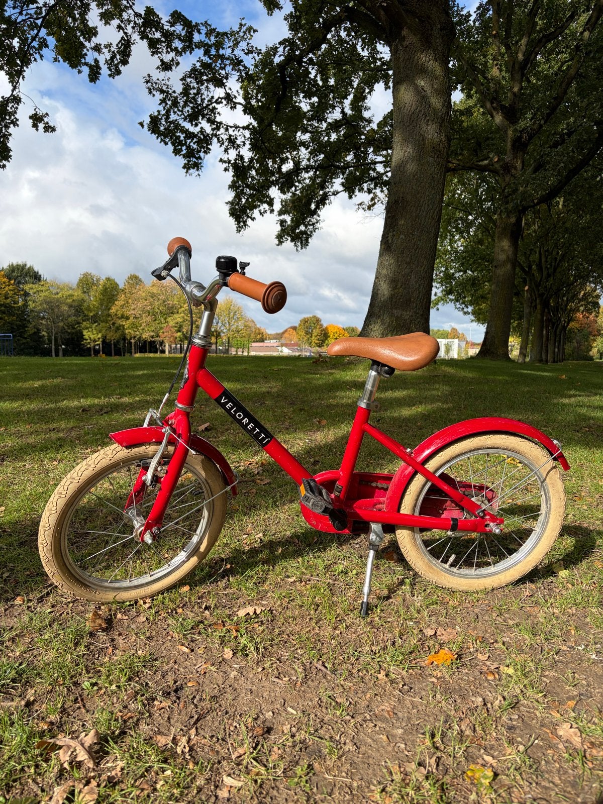 Veloretti Maxi Kinderfiets Rood 16 inch (3-6 jaar), Ophalen, Terugtraprem, Zijwieltjes, 16 tot 20 inch