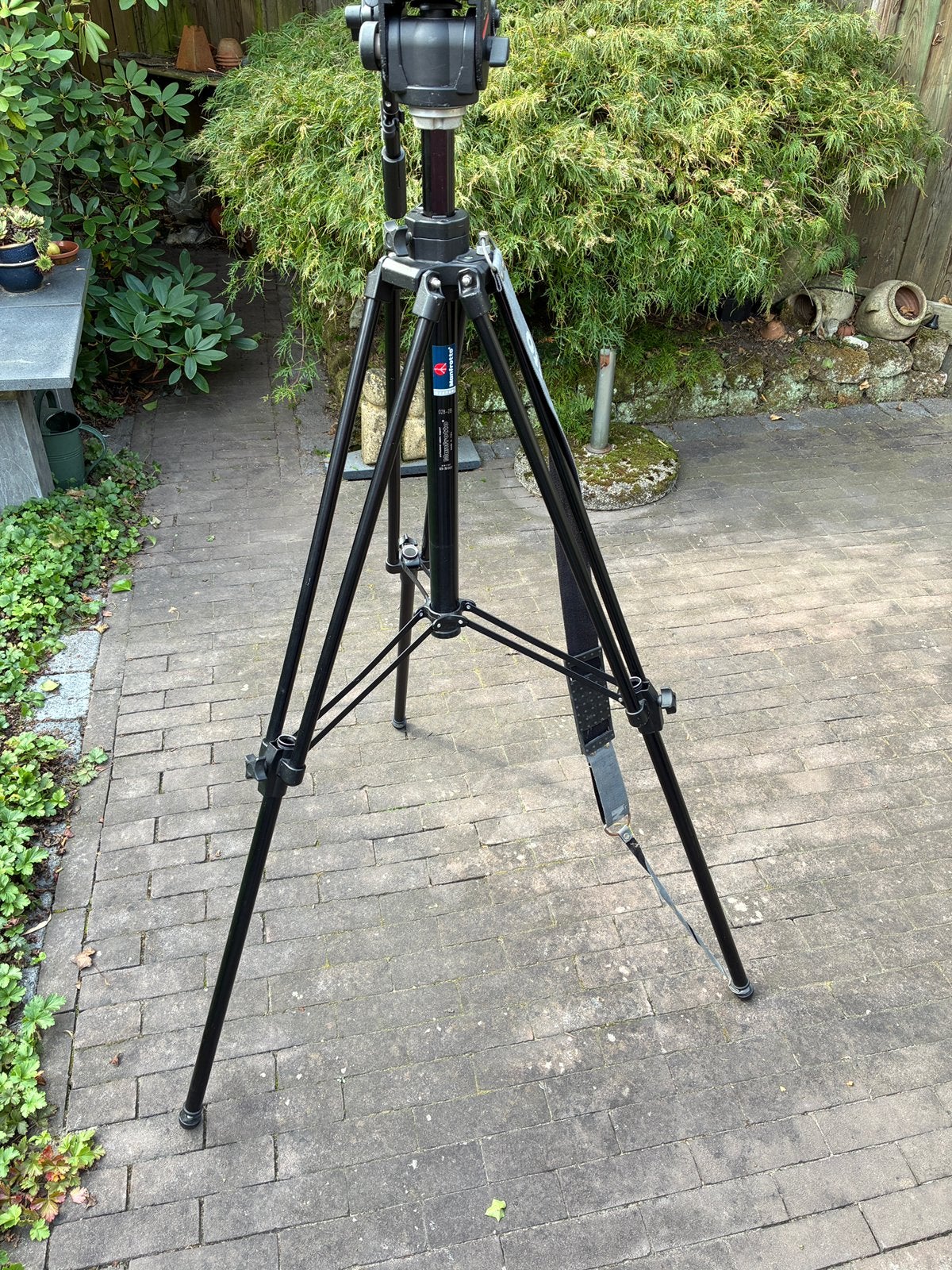 Manfrotto statief 028-2B met 501 kop, Ophalen, Gebruikt, Met balhoofd, Driepoot
