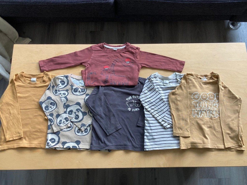 Longsleeve t-shirts H&M maat 86, Ophalen, Gebruikt, H&M, Jongetje