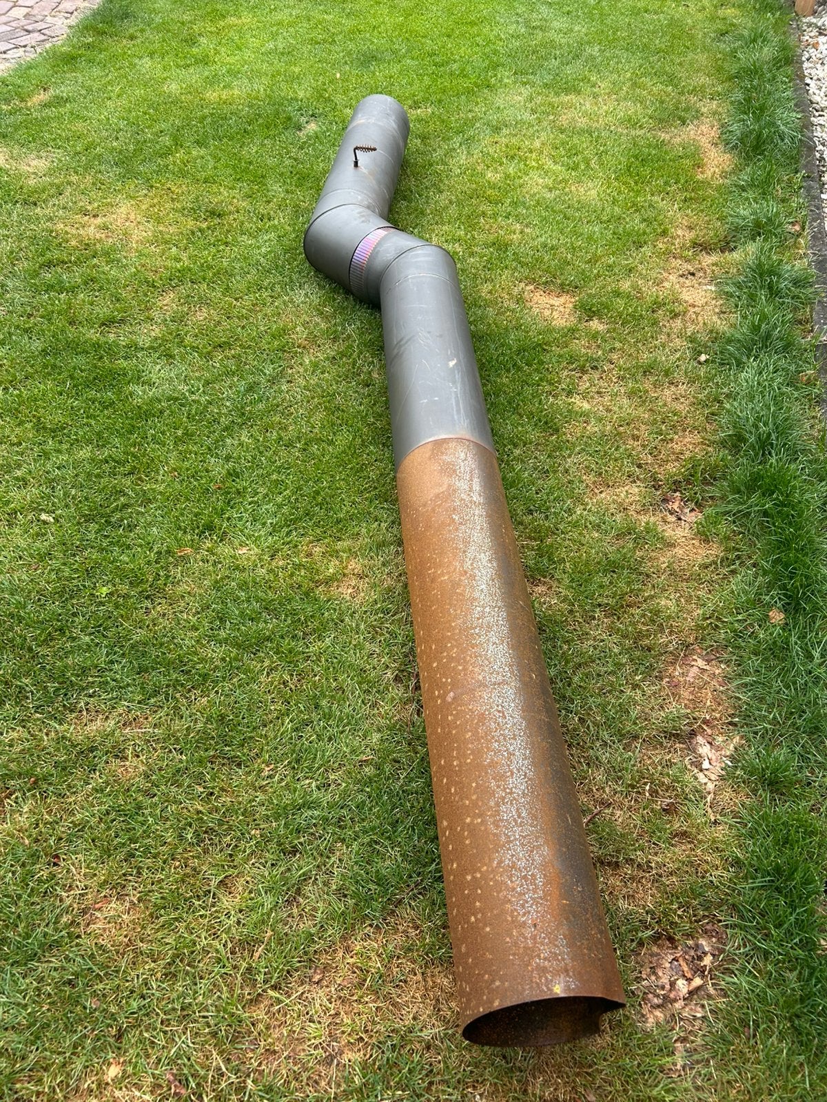 Kachelpijp 200mm, Ophalen, Zo goed als nieuw, Rvs, Minder dan 2 meter