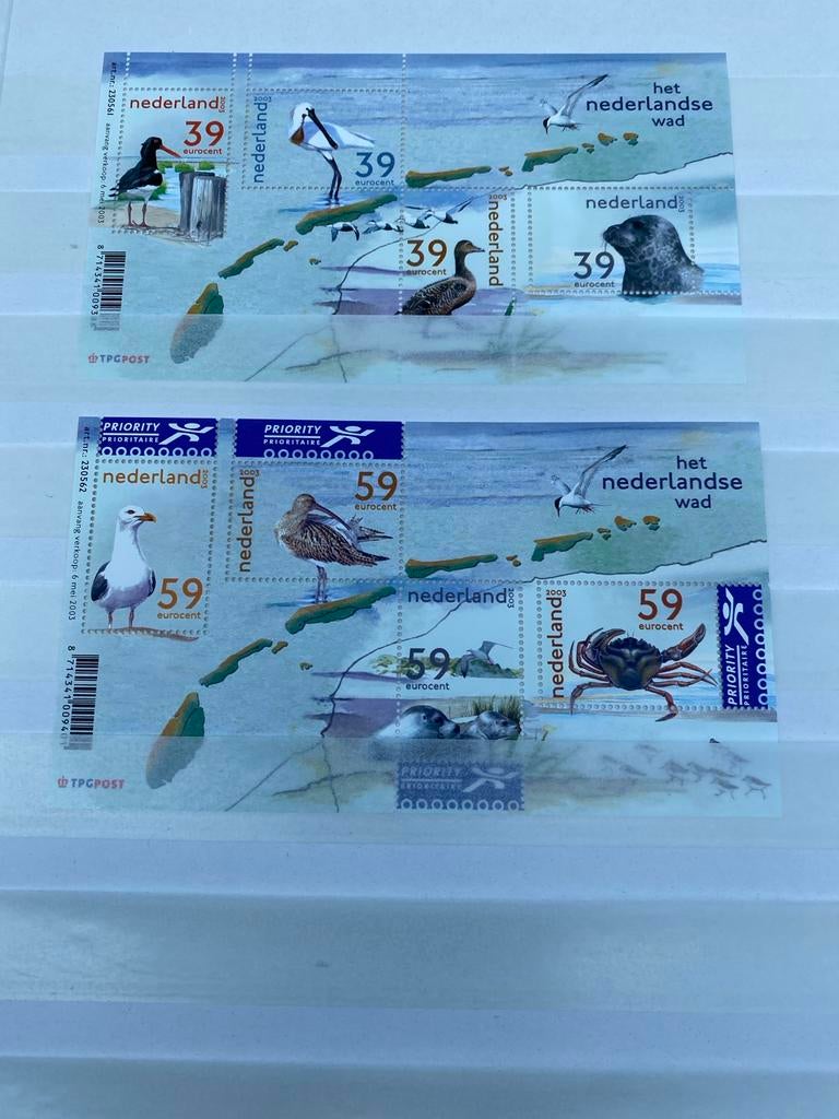 Nederlandse postzegels 'Het Nederlandse Wad' (2003), Postzegels en Munten, Ophalen of Verzenden, Na 1940, Postfris