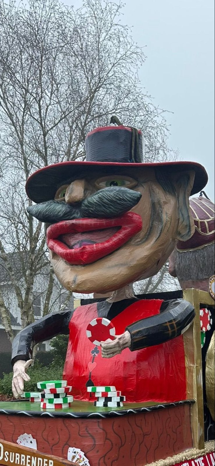 Carnavalskop carnavalswagen, Hobby en Vrije tijd, Feestartikelen, Ophalen, Gebruikt, Versiering, Carnaval