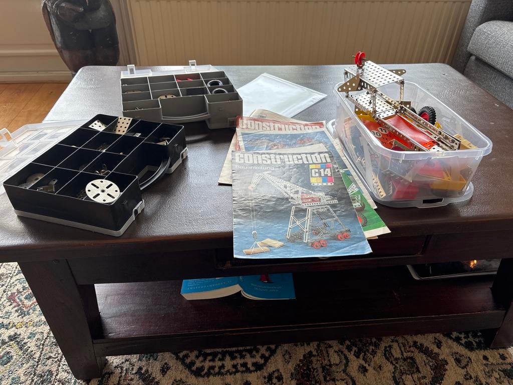 Grote set Meccano Constructie C14 met handleidingen, Ophalen of Verzenden, Zo goed als nieuw