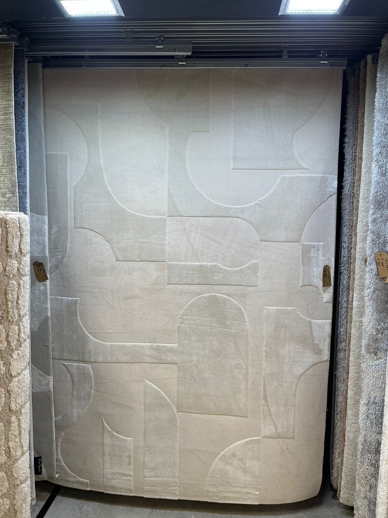 Vloerkleed design laagpolig 160x230cm creme, Huis en Inrichting, Stoffering | Tapijten en Kleden, 150 tot 200 cm, Ophalen of Verzenden