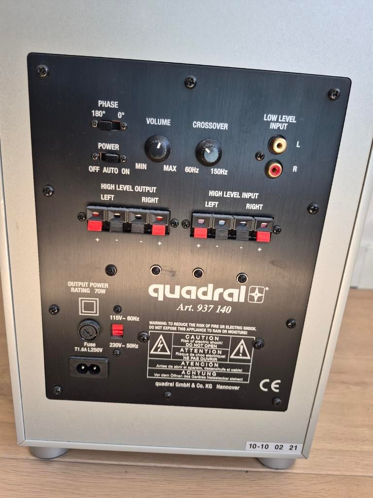Quadral Surroundset met Subwoofer - Zilver, Ophalen of Verzenden