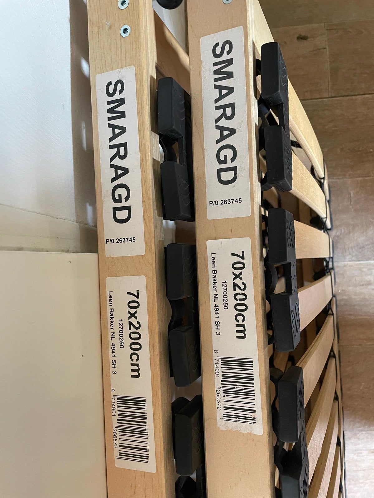 2 Smaragd lattenbodems 70x200 cm, Huis en Inrichting, Slaapkamer | Matrassen en Bedbodems, Ophalen, Gebruikt, Bedbodem, 200 cm