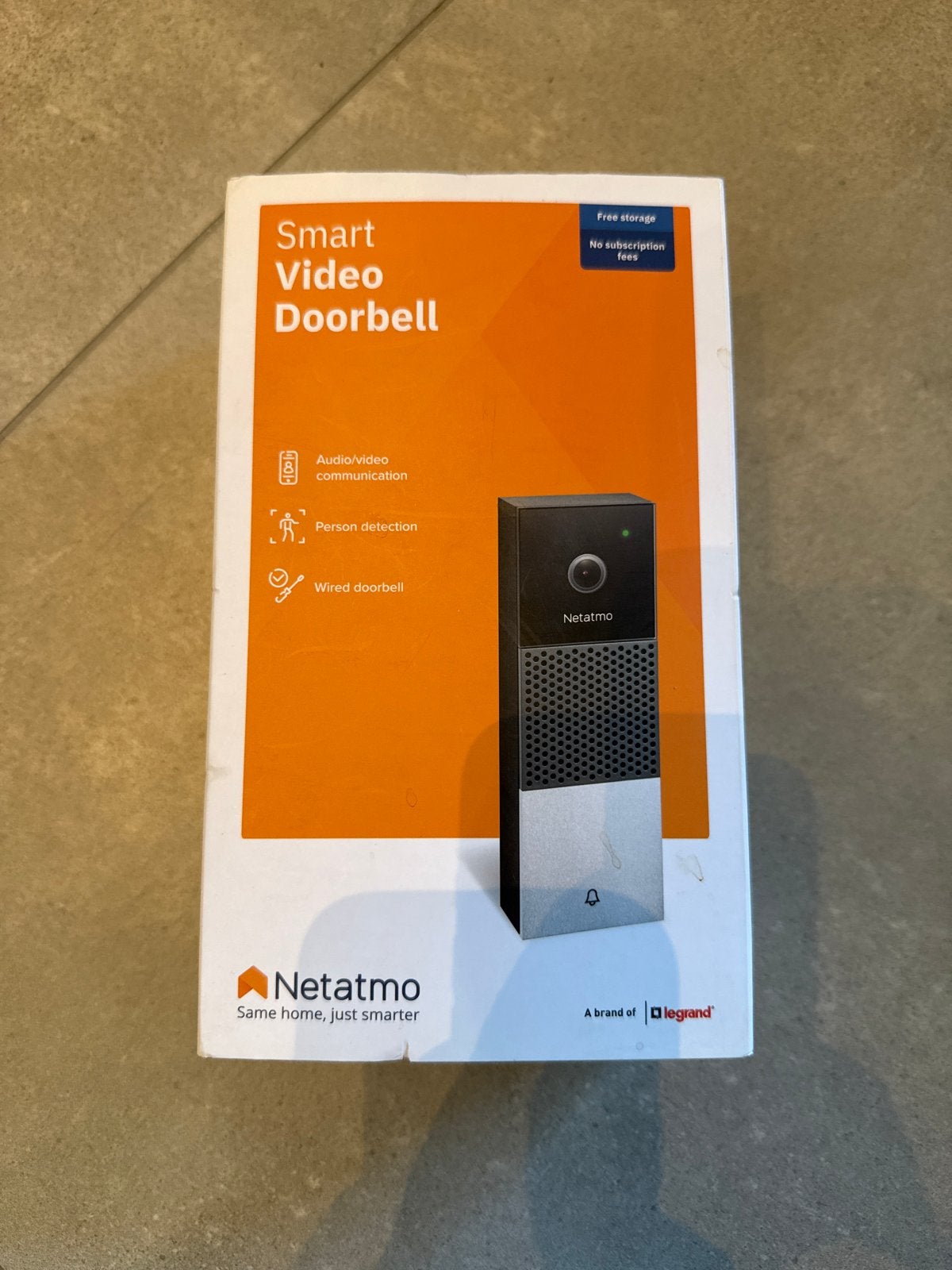 Netatmo Slimme Video Deurbel, Huis en Inrichting, Deurbellen, Ophalen of Verzenden, Bewegingsdetectiesensor, Zo goed als nieuw
