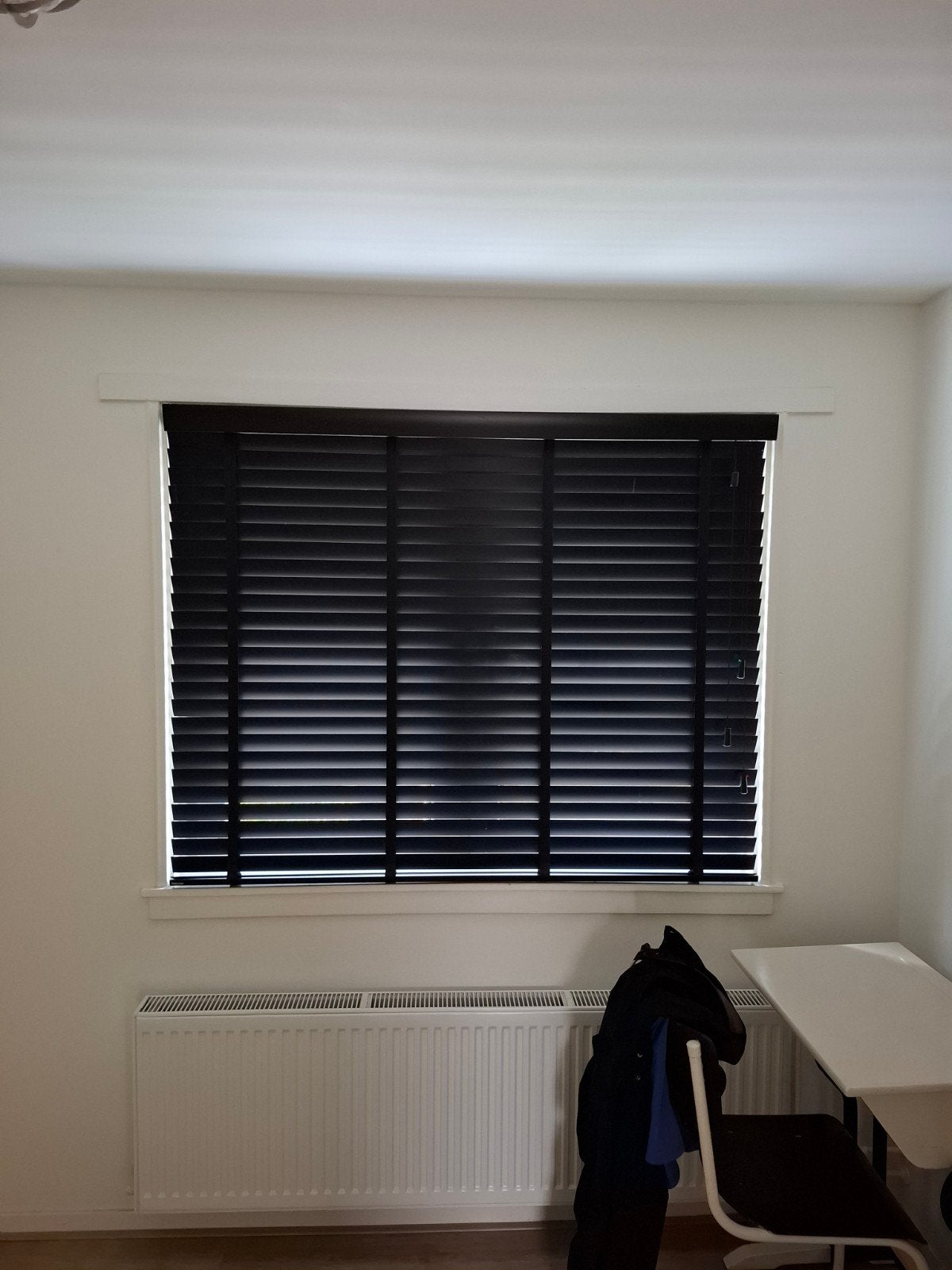 Zwarte Houten Jaloezieën - 150x120cm, Ophalen, Jaloezie