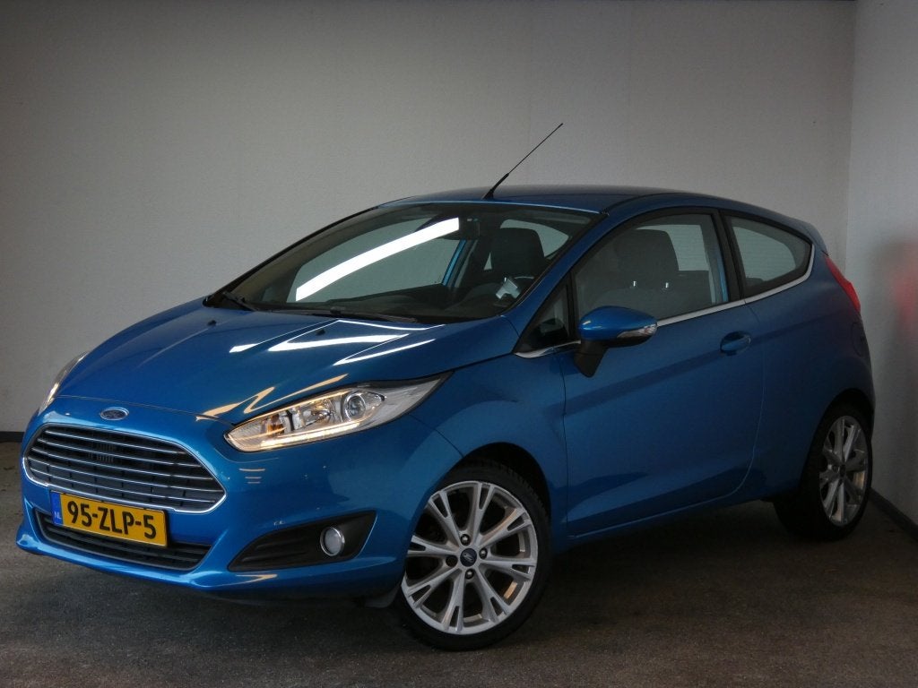 Ford Fiesta 1.0 EcoB. Titanium Nwe APK Airco (bj 2013), Voorwielaandrijving, Euro 5, 101 pk, Blauw