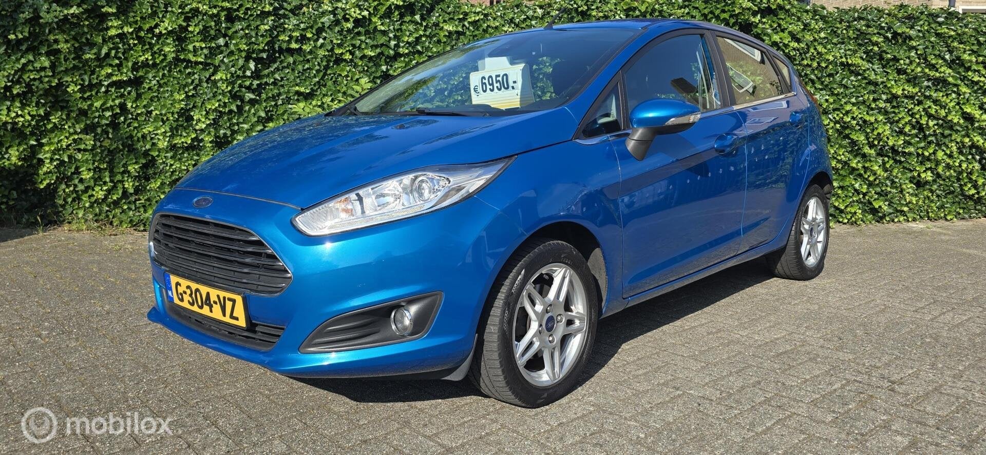 Ford Fiesta 1.0 EcoBoost - Distr. riem recent vervangen, Auto's, Ford, Voorwielaandrijving, Euro 5, 101 pk, Blauw