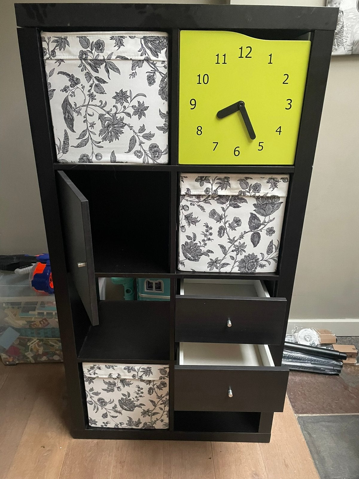 Ikea kallax 4x2 zwart, Ophalen, Zo goed als nieuw