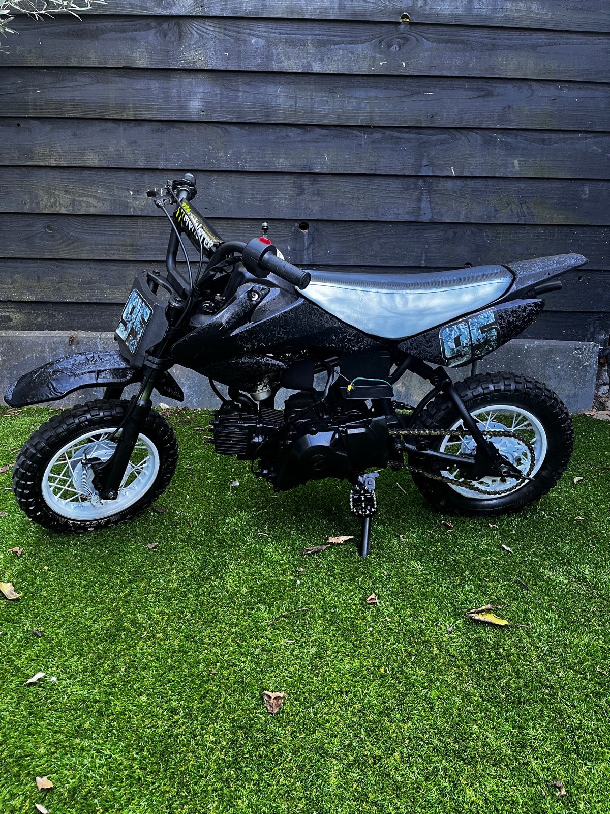 Zwarte Pitbike - Zo goed als nieuw, Ophalen, Gebruikt, 50 cc, Pitbike