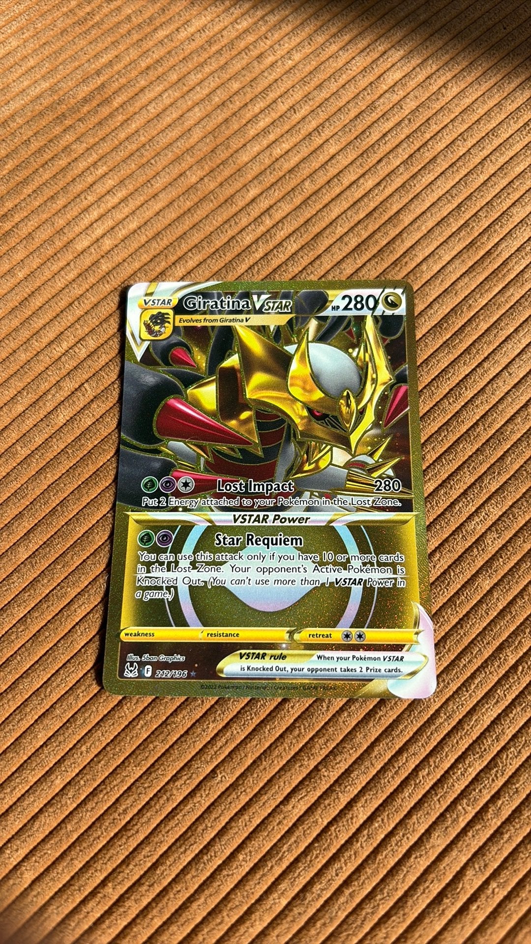 Giratina Vstar 212, Lost Origin Pokemon, Ophalen of Verzenden, Zo goed als nieuw