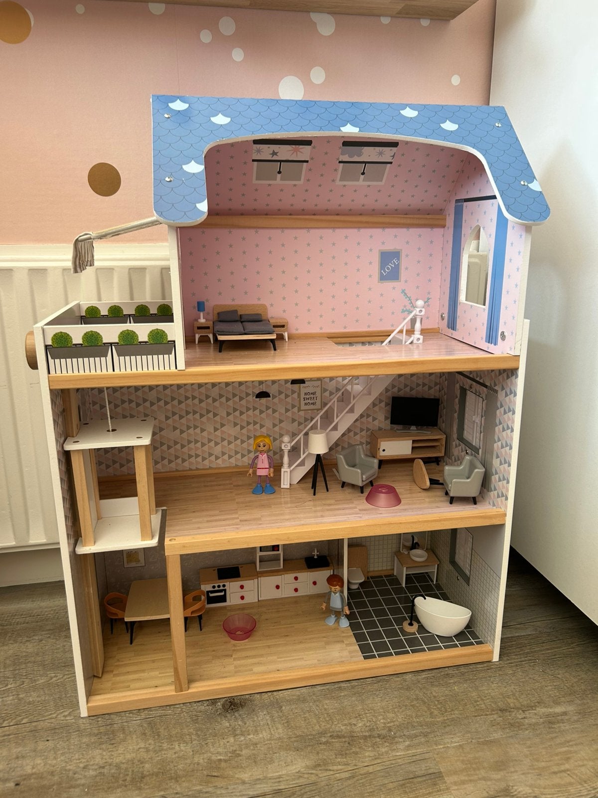Poppenhuis, Kinderen en Baby's, Speelgoed | Poppenhuizen, Ophalen, Zo goed als nieuw, Poppenhuis