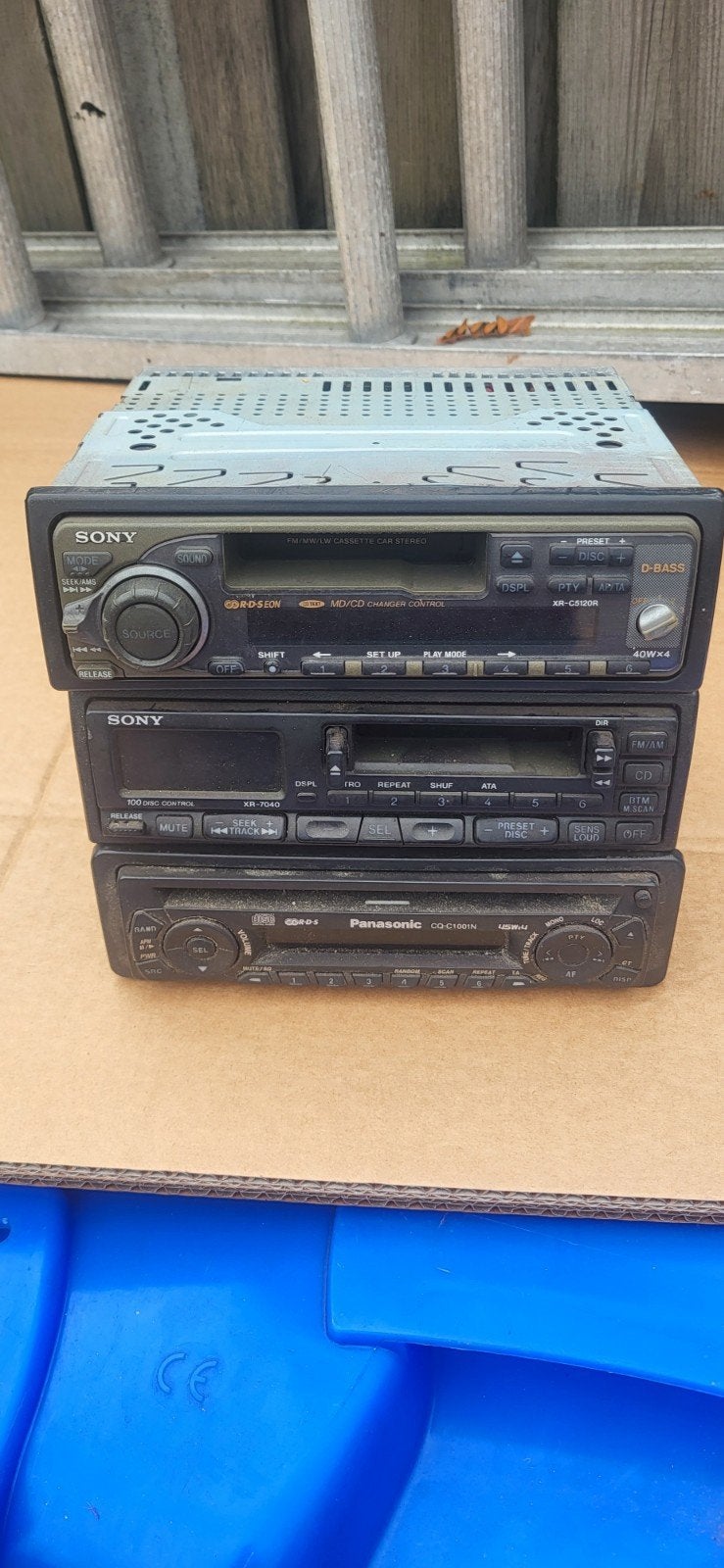 Set van 3 gebruikte autoradio's: Sony en Panasonic, Auto diversen, Ophalen of Verzenden