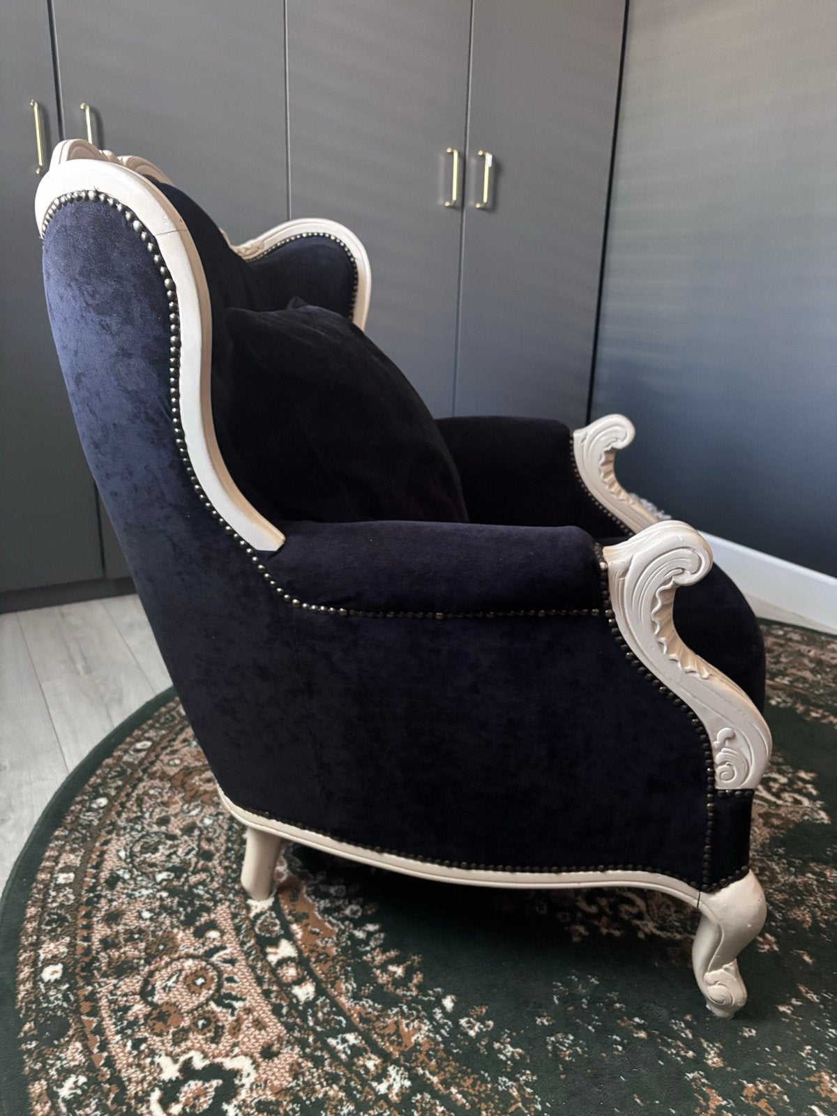 Prachtige barok fauteuils (heren en dames model), Huis en Inrichting, Ophalen, Gebruikt, Hout
