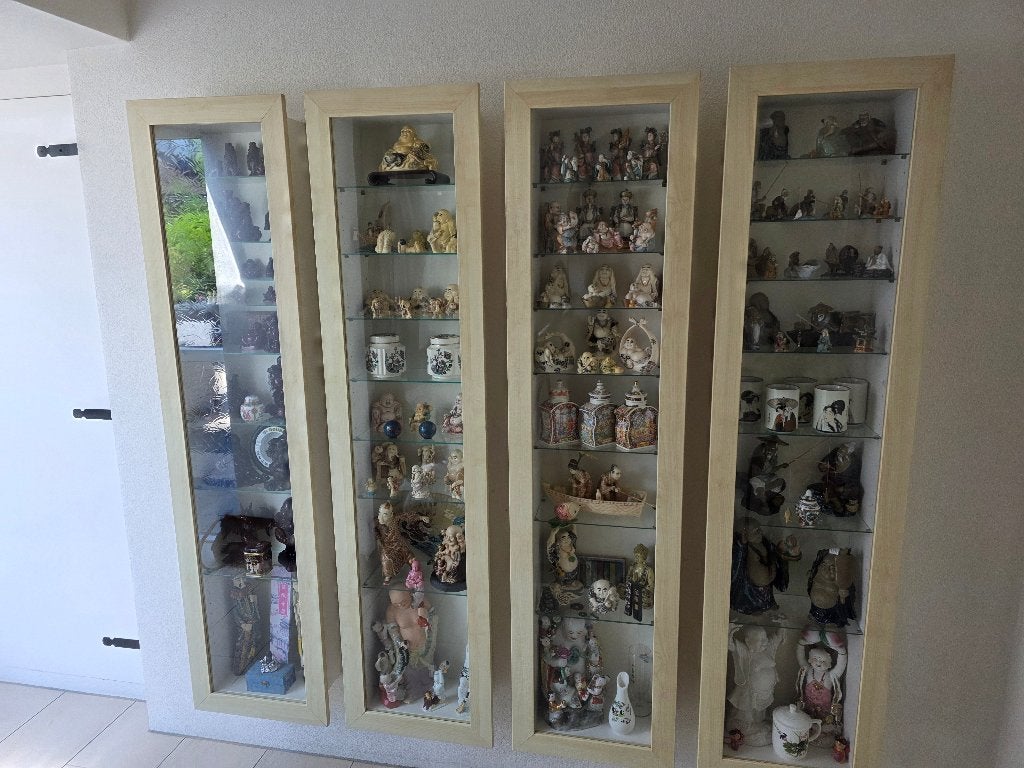 4 vitrinekastjes Ikea, Ophalen, Minder dan 50 cm, Met deur(en), Glas