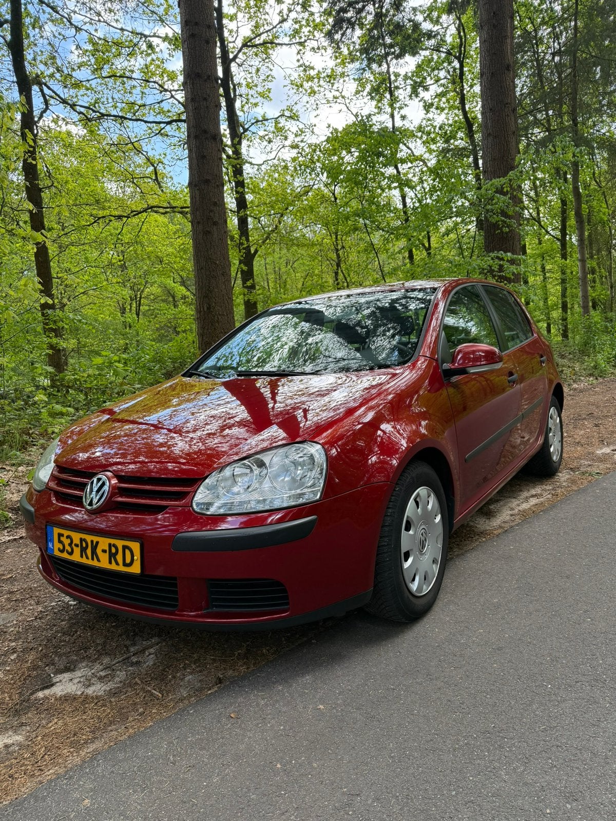 Volkswagen Golf 1.4 16V 55KW 5D 2005 Rood, Auto's, Voorwielaandrijving, 74 pk, 4 cilinders, 610 kg
