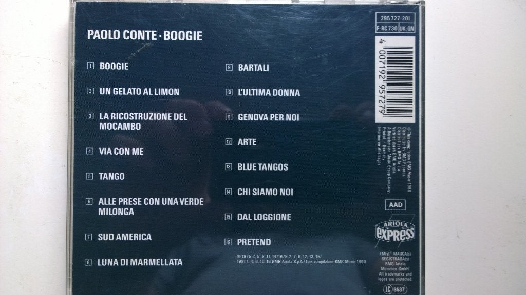 Paolo Conte - Boogie, Ophalen of Verzenden, Zo goed als nieuw, Pop, Album
