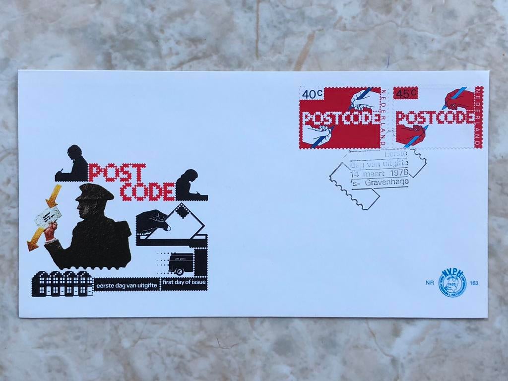 Eerste dag van uitgifte, Postcode, 1978., Verzenden, Onbeschreven, Nederland