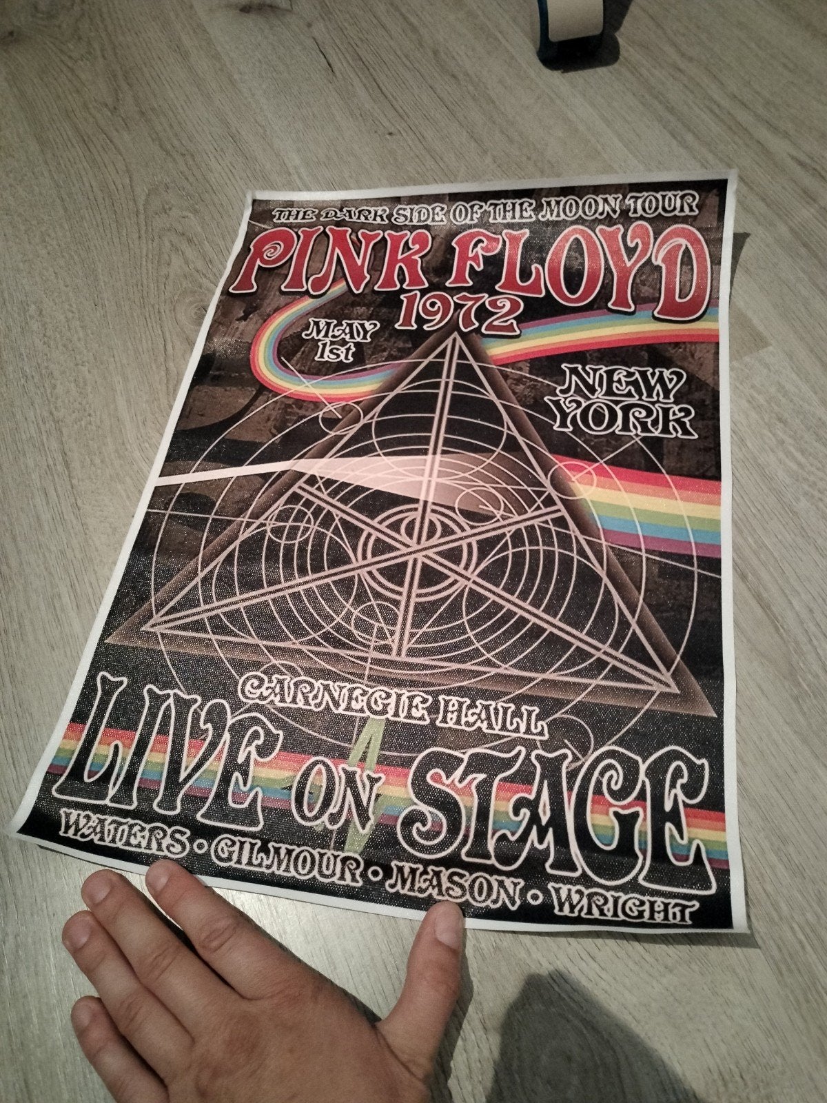 Pink Floyd The Dark Side of the Moon Tour Poster 1972, Verzamelen, Posters, Rechthoekig Staand, Nieuw, Ophalen of Verzenden, Canvas of Doek