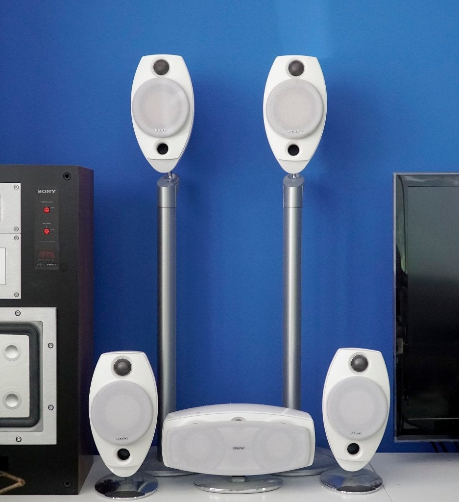 Sony SS-LA500ED high end design surround speakers, Audio, Tv en Foto, Luidsprekers, Ophalen, Gebruikt, Inclusief standaarden, 120 tot 150 watt