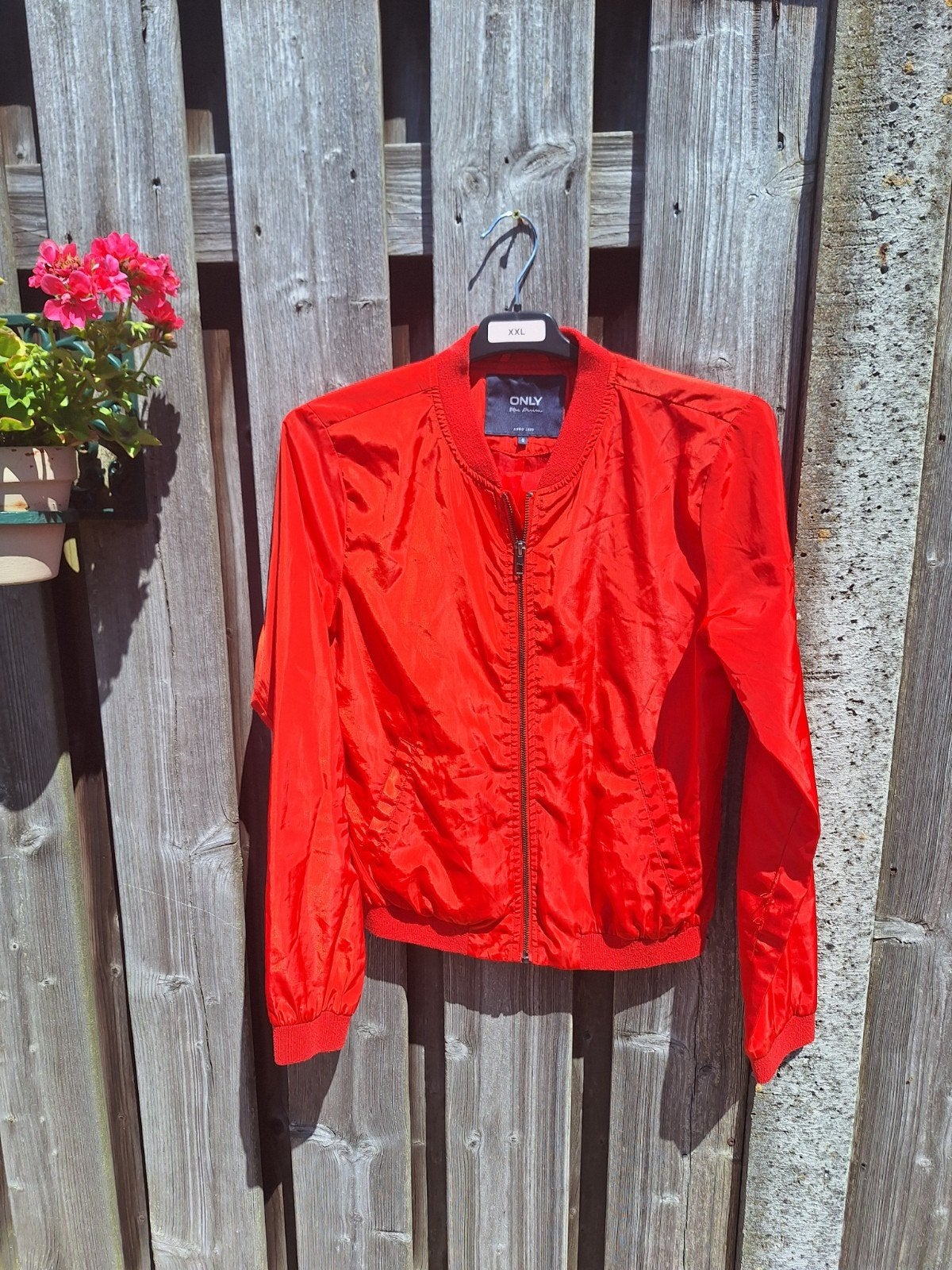 ONLY Blue Denim Bomberjack - Maat S, ONLY, Ophalen of Verzenden, Maat 36 (S), Rood