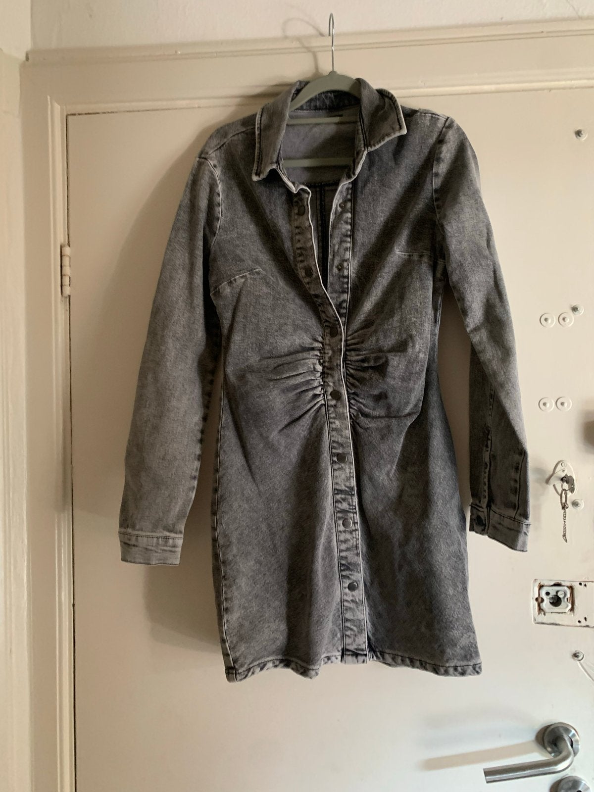 Seven Sisters spijkerjurk maat S, Kleding | Dames, Jurken, Gedragen, Maat 36 (S), Grijs, Boven de knie, Ophalen of Verzenden