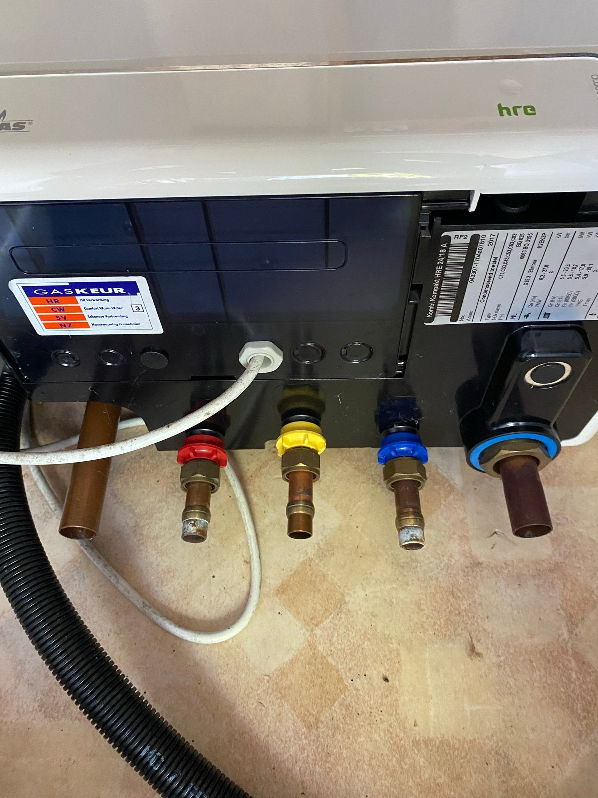 Intergas HRE 24/18 CW3 Geiser - Zo goed als nieuw, Ophalen, Geiser, Minder dan 20 liter, Propaan of Butaan