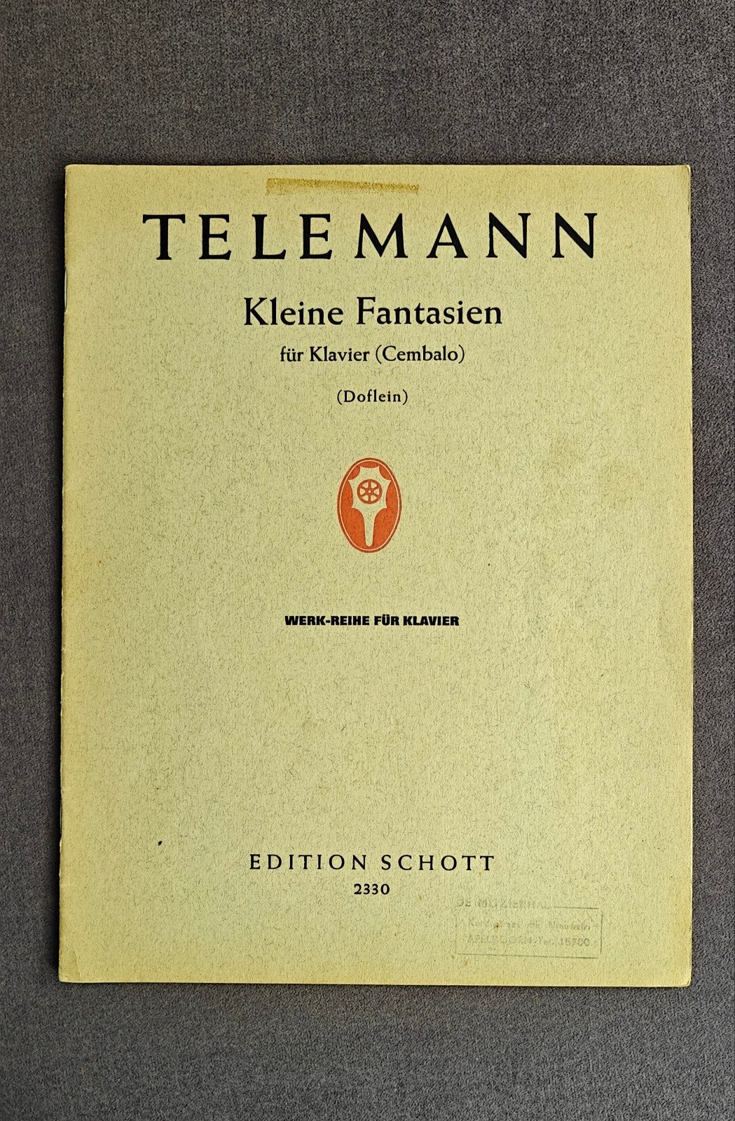 Telemann - Kleine Fantasien voor Klavier (Cembalo), Muziek en Instrumenten, Bladmuziek, Ophalen of Verzenden, Gebruikt, Artiest of Componist