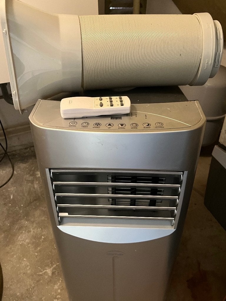Mobiele airco Domair, Ophalen, Koelen en Ontvochtigen, Minder dan 60 m³, 3 snelheden of meer