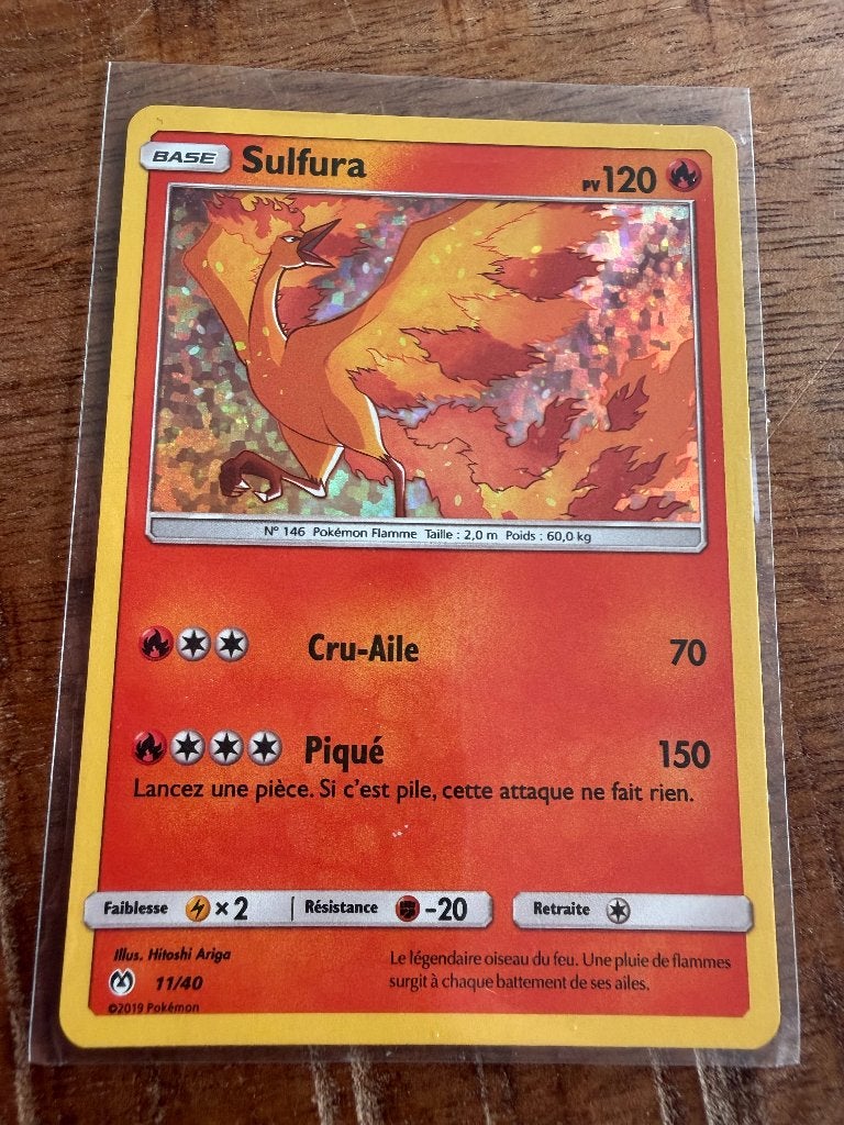 Sulfura Pokémon kaart 11/40 holo, Ophalen of Verzenden, Zo goed als nieuw