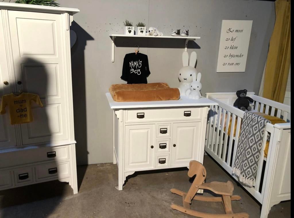 Bopita Vintage Babykamer Commode, bedje en Kast, Kinderen en Baby's, Kinderkamer | Commodes en Kasten, Ophalen, Gebruikt, 50 tot 70 cm
