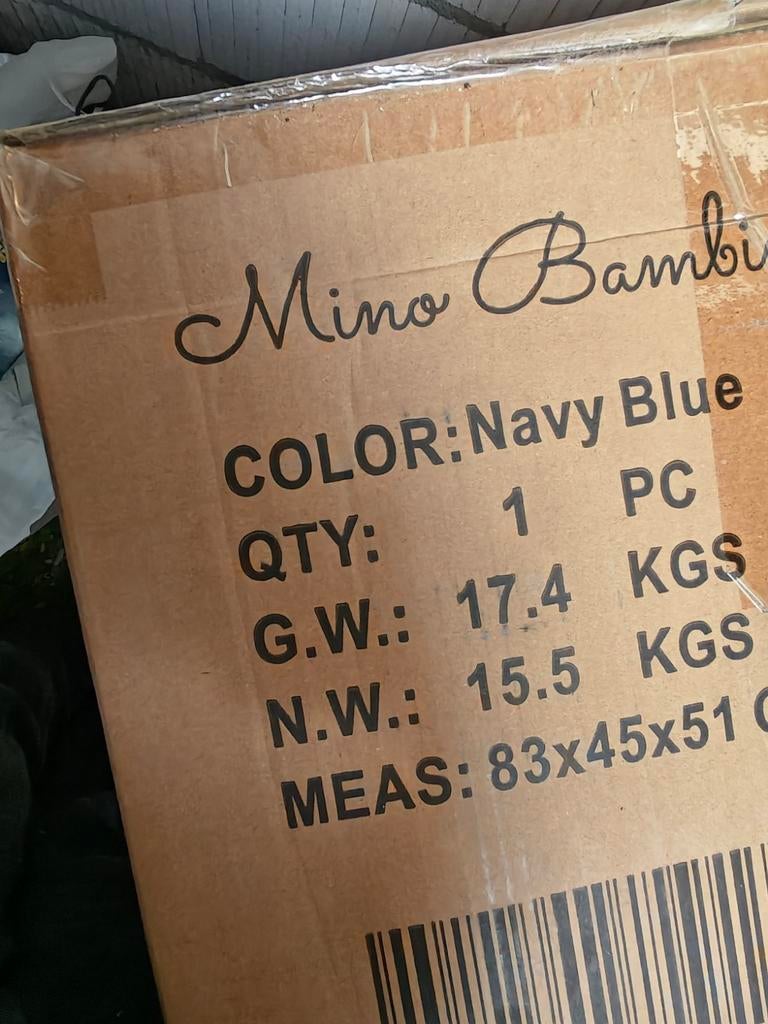 Mino Bambino 3-in-1 Kinderwagen Navy Blue - Nieuw in Doos, Kinderen en Baby's, Kinderwagens en Combinaties, Overige merken, Met autostoeltje