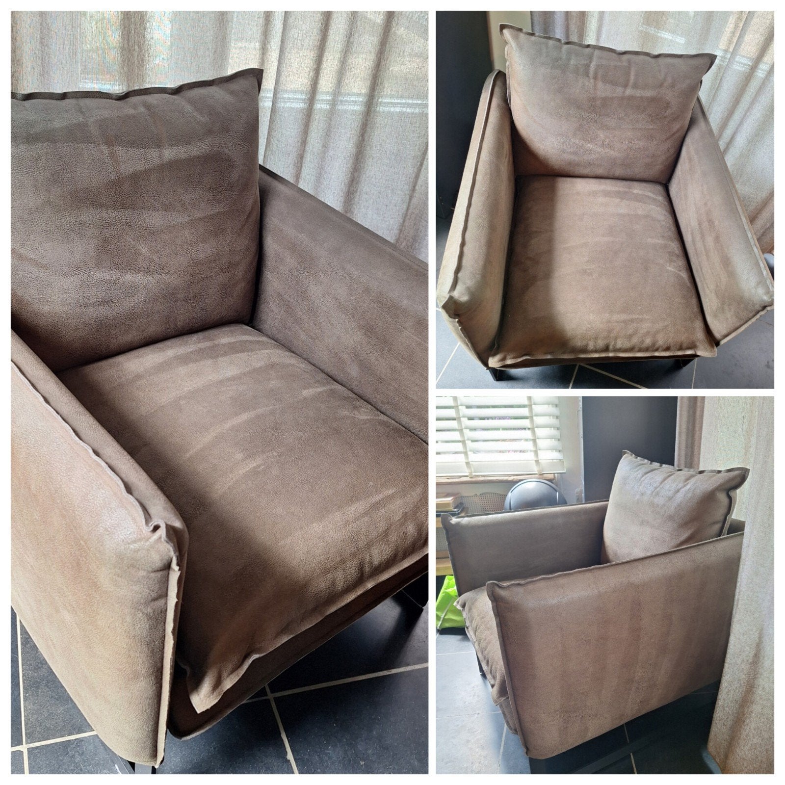 Comfortabele fauteuil - groen, Ophalen, Gebruikt, 75 tot 100 cm, 75 tot 100 cm
