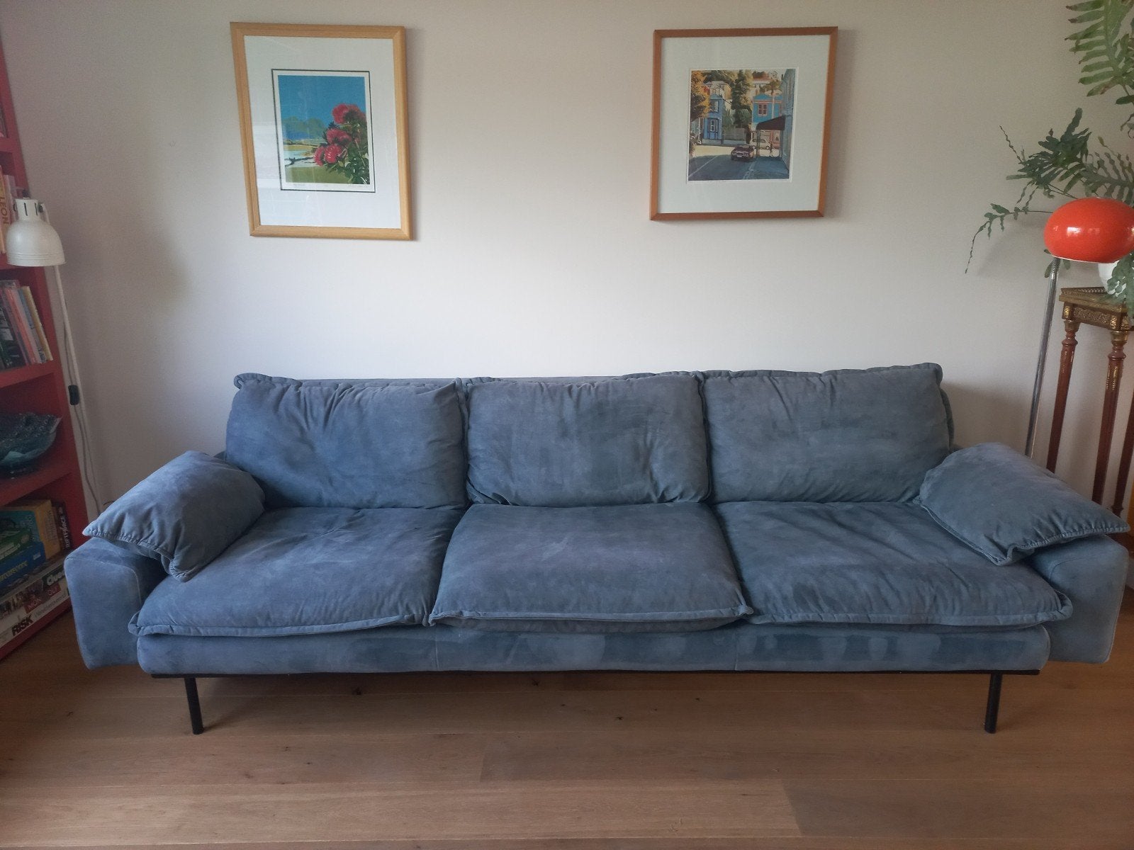 Comfortabele 4-zitsbank - HK Living - Petrol, Ophalen, Gebruikt, Vierpersoons of meer, Stof