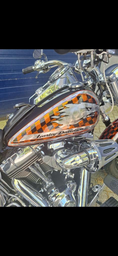 Screaming eagle heavy breather chrome harley met claxon, Motoren, Ophalen of Verzenden