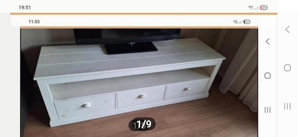 Tv kast wit hout 25,-, Huis en Inrichting, Kasten | Televisiemeubels, Ophalen, Zo goed als nieuw, 25 tot 50 cm, Minder dan 100 cm