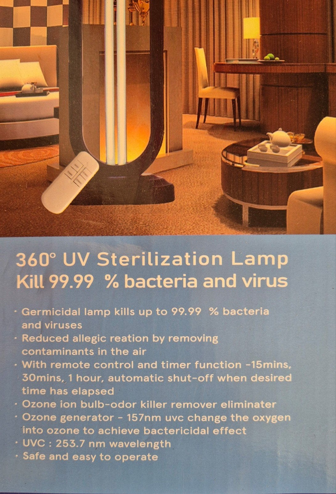 Nieuwe UV Desinfectielamp Doodt 99.99% bacteriën en virusse, Ophalen of Verzenden, Nieuw, Luchtreiniger