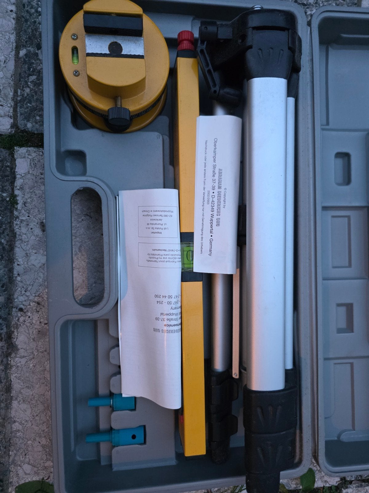 Rotatielaser met statief en accessoires, Doe-het-zelf en Verbouw, Ophalen of Verzenden