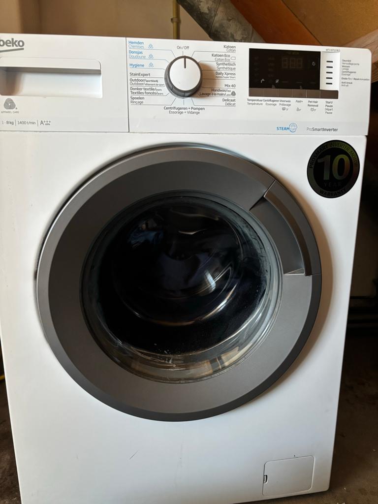 Beko Wasmachine met Stoomfunctie - 8kg, 1400 toeren, Ophalen, 1200 tot 1600 toeren, Gebruikt, 8 tot 10 kg