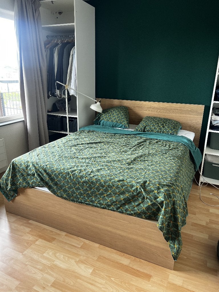 Bedframe MALM IKEA te koop, Ophalen, Gebruikt, Overige kleuren, Tweepersoons