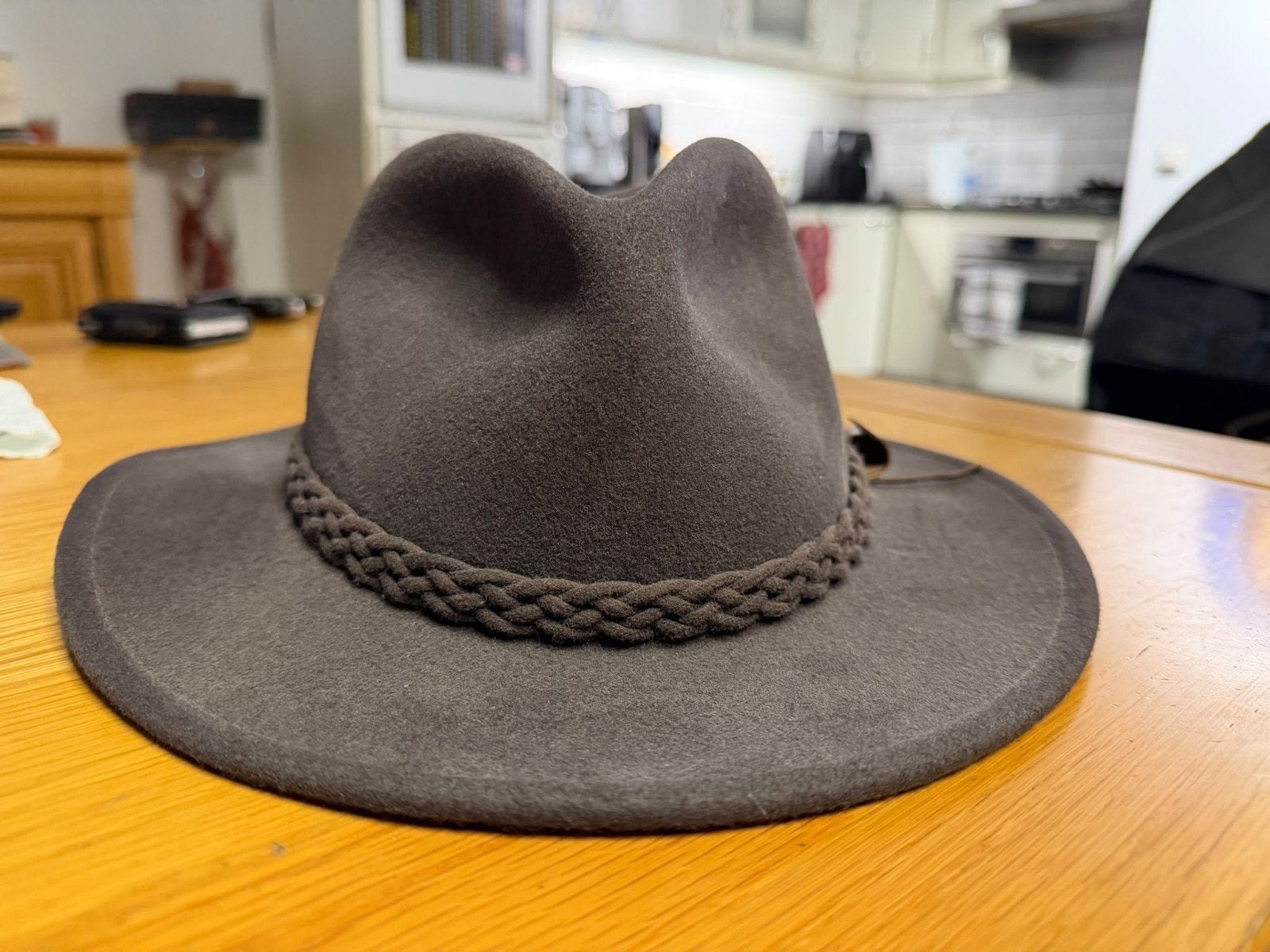 Stetson VitaFelt Hoed - Bruin, Maat 57 cm, Hoed, Stetson, Ophalen of Verzenden, Zo goed als nieuw