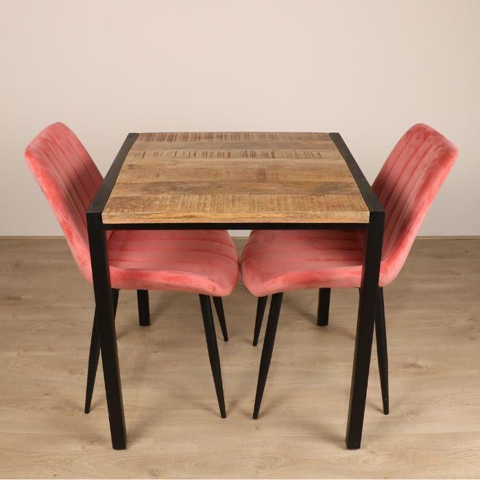 Vierkante mangohouten tafel – Perfect voor horeca of thuis!, Ophalen, 50 tot 100 cm, Overige materialen, Vierkant