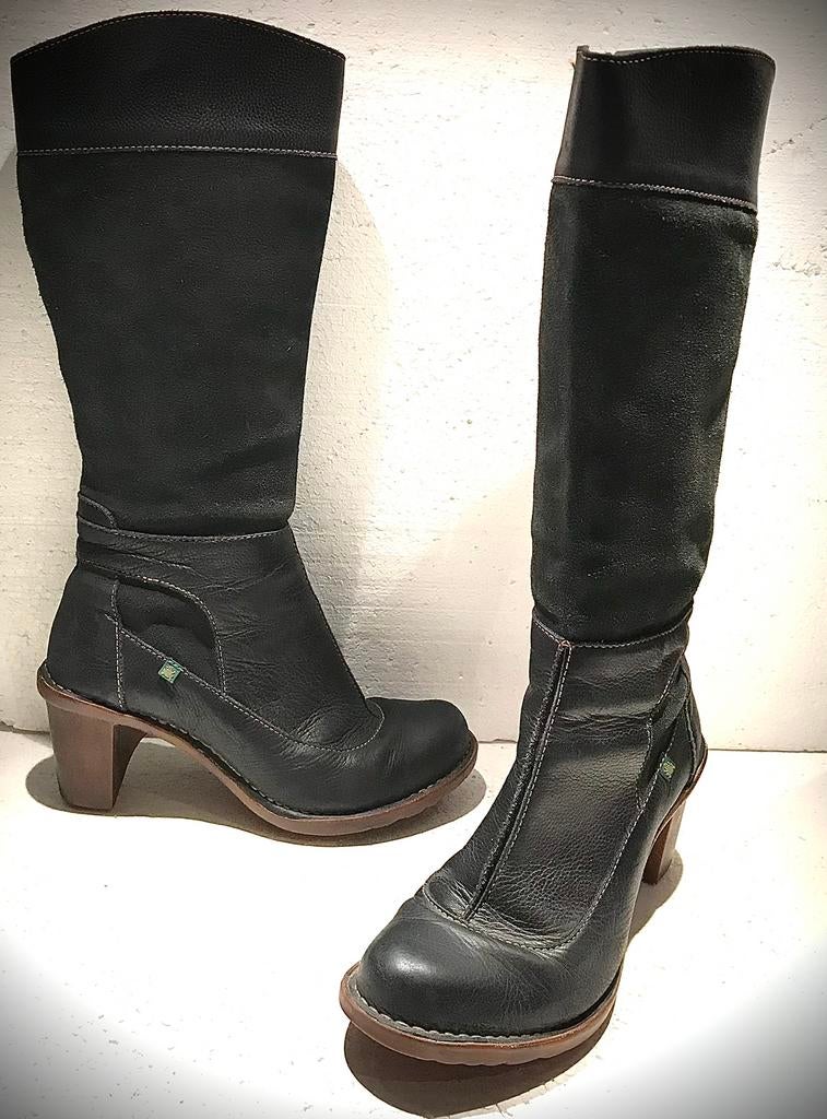 El Naturalista design comfort hoge Laarzen zwart / grijs 40, Hoge laarzen, Overige kleuren, Ophalen of Verzenden, Zo goed als nieuw